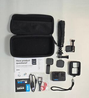 GoPro HERO10 Black Bundle 50+ Accessories 3 Batteries 128GB SD Card No Box
